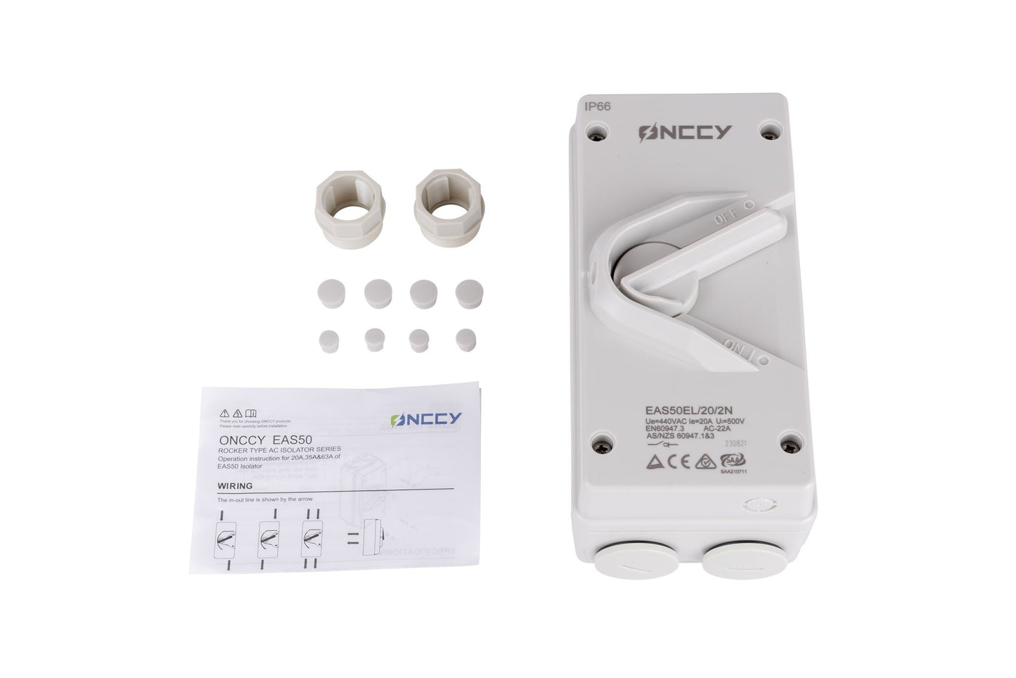 Werkschakelaar Onccy 3 Fase 22 Ampere